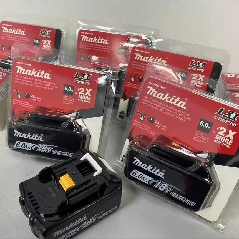 Аккумулятор Makita 18V 6.0Ah Li-ion BL1860 BL1850 BL1850B BL1840 BL1830 BL1815 LXT400 для электроинструментов 18V, дрелей
Аккумулятор Makita 18V 6.0Ah Li-ion BL1860 BL1850 BL1850B BL1840 BL1830 BL1815 LXT400 для электроинструментов 18V, дрелей