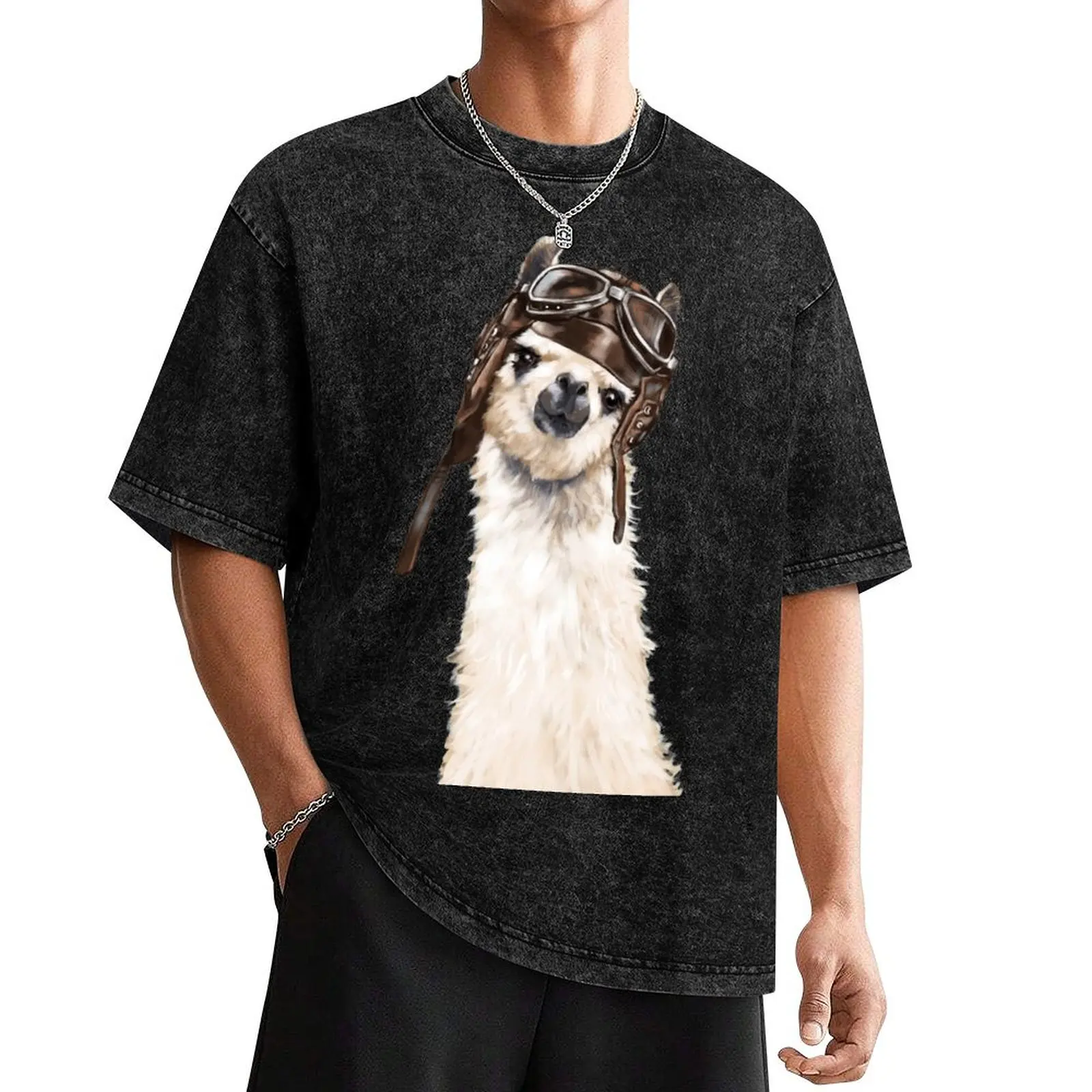 Pilot Llama in Black T-Shirt graphic shirts croswit shirt man men clothings
Pilot Llama in Black T-Shirt graphic shirts croswit shirt man men clothings