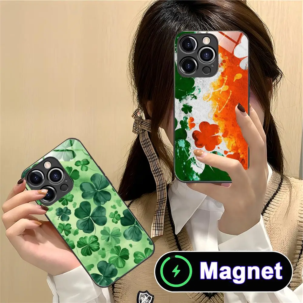 Saint Patrick's Day Phone Case for iPhone 17 16 15 14 13 12 11 Air Pro Max Plus Mini Glass Magnet Cover
Saint Patrick's Day Phone Case for iPhone 17 16 15 14 13 12 11 Air Pro Max Plus Mini Glass Magnet Cover