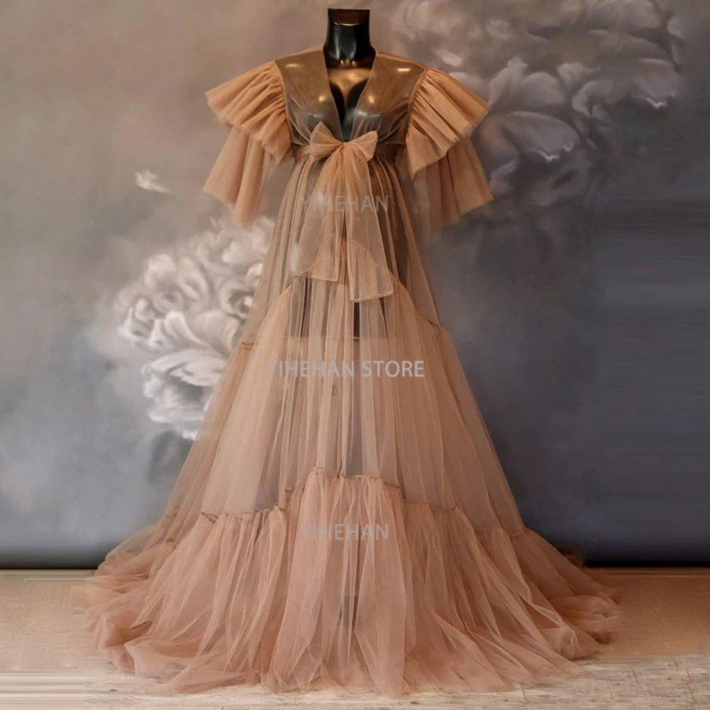 Customized Fluffy Tulle Maternity Gown for Babyshower Prom Party Sleepwear Front Split Women Bathrobes Nightgown Maternity Dress
Customized Fluffy Tulle Maternity Gown for Babyshower Prom Party Sleepwear Front Split Women Bathrobes Nightgown Maternity Dress