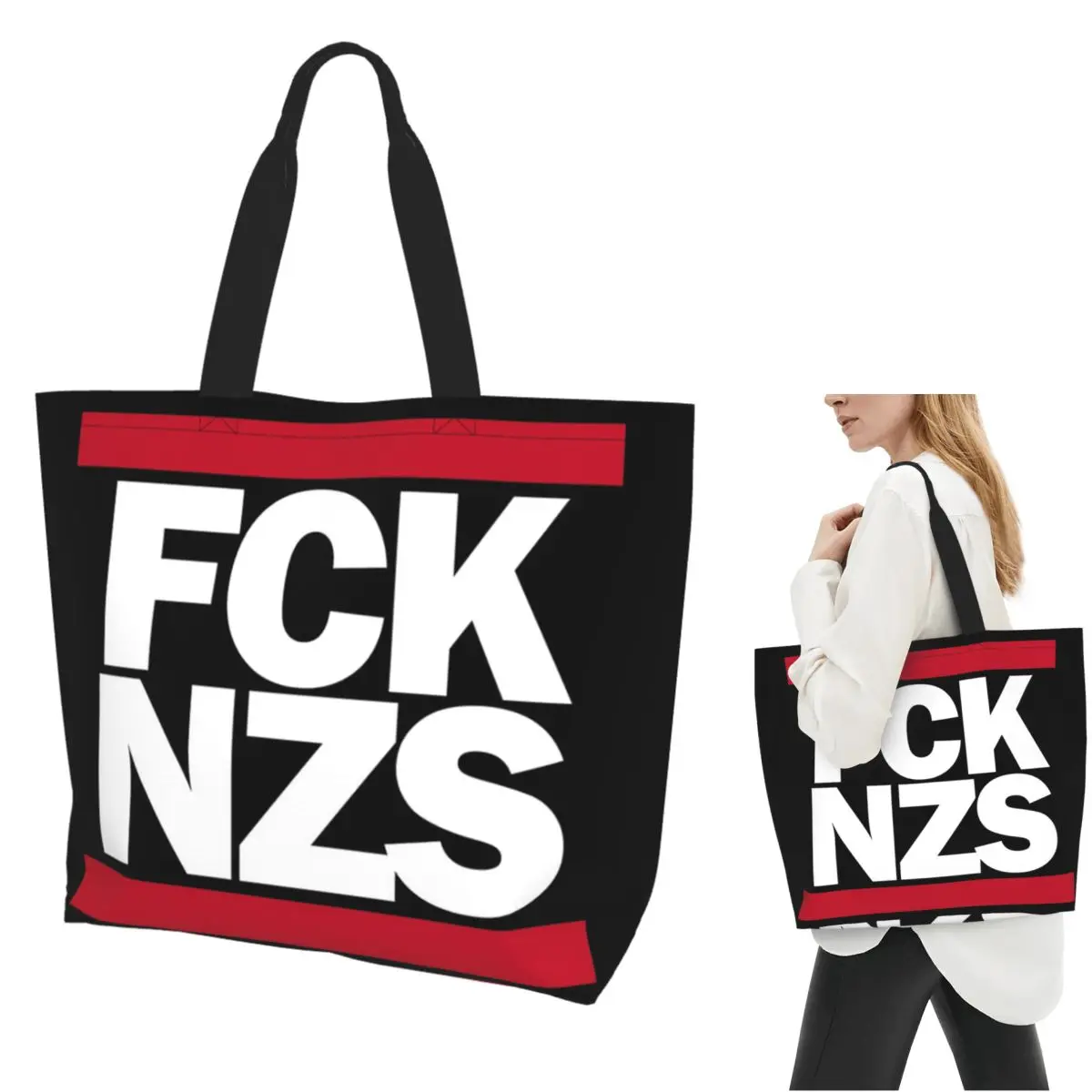 Fck Nzs Shopping Tote Bag Холщовые сумки на плечо большой вместимости Сумка-шоппер для продуктов для женщин
Fck Nzs Shopping Tote Bag Холщовые сумки на плечо большой вместимости Сумка-шоппер для продуктов для женщин