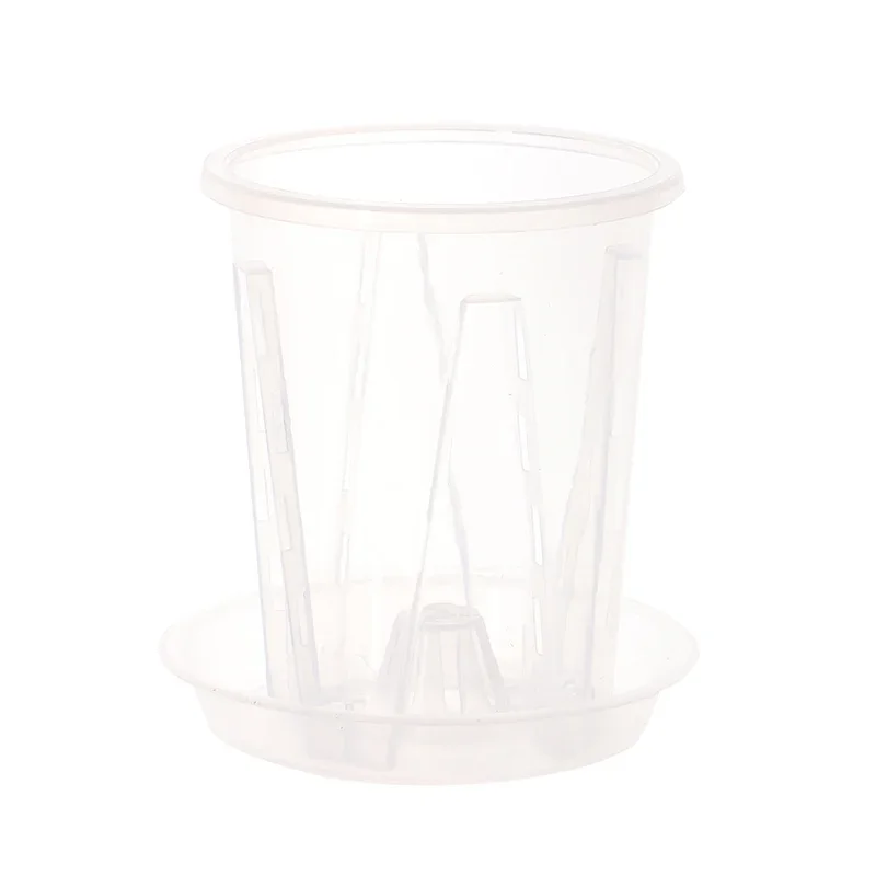 1Pc Root Control Transparent Flower Pot With Tray Phalaenopsis Orchid Planting With Stomata Flower Pot Gardening Decor
1Pc Root Control Transparent Flower Pot With Tray Phalaenopsis Orchid Planting With Stomata Flower Pot Gardening Decor
