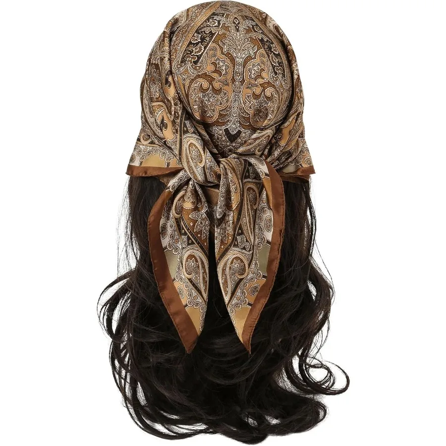 Floerns Women's Vintage Silk Bandana Paisley Print Headscarf Boho Square Hair Scarf for Elegant Fashion Accessory in Summer Out
Floerns Women's Vintage Silk Bandana Paisley Print Headscarf Boho Square Hair Scarf for Elegant Fashion Accessory in Summer Out