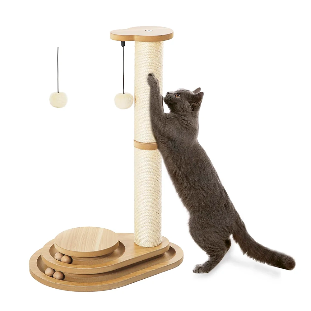 High-Cat Interactive Double Sisal Wooden Ball Track Indoor Hanging Cat Toy Carton Packed Cat Tree & Scratcher
High-Cat Interactive Double Sisal Wooden Ball Track Indoor Hanging Cat Toy Carton Packed Cat Tree & Scratcher