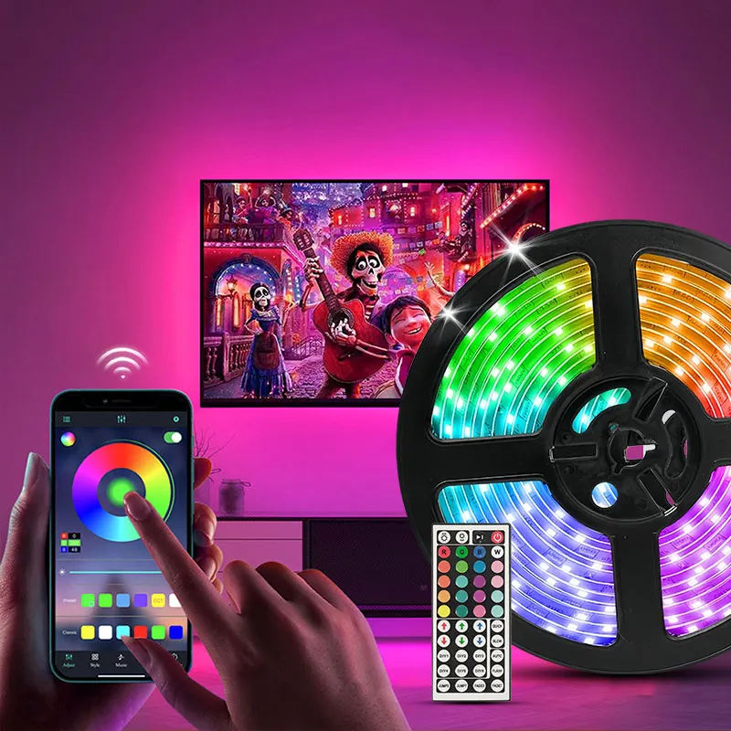 STTL 15m Smart Strip Light 18LEDs/m RGB Color Change APP Control and Remote Control LED Strip Lights for Home Decoration
STTL 15m Smart Strip Light 18LEDs/m RGB Color Change APP Control and Remote Control LED Strip Lights for Home Decoration