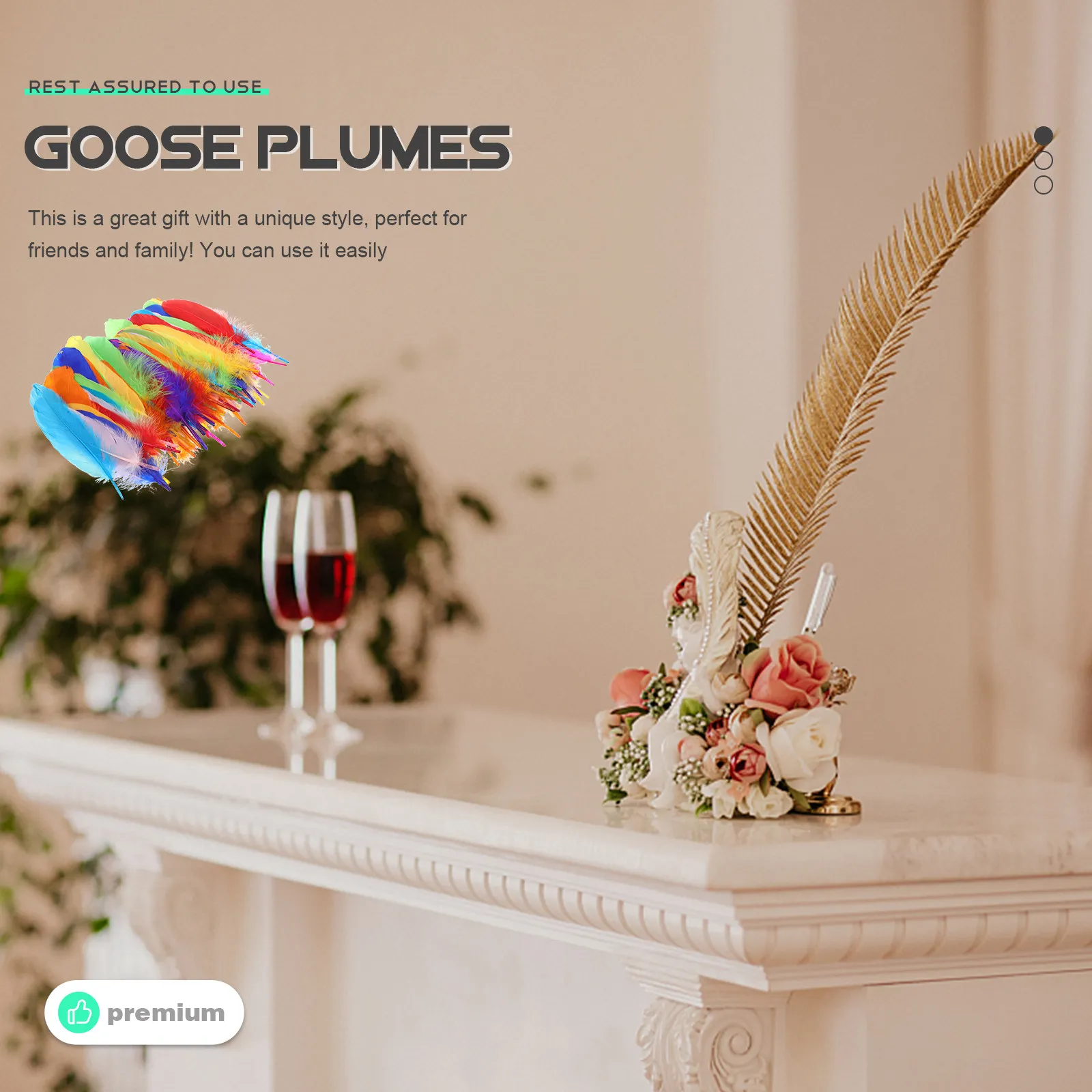 120Pcs Professional Cleaned Steamed Natural Goose Plume for DIY Wedding Plume Decoration Party Props Dreamcatcher Making Table
120Pcs Professional Cleaned Steamed Natural Goose Plume for DIY Wedding Plume Decoration Party Props Dreamcatcher Making Table