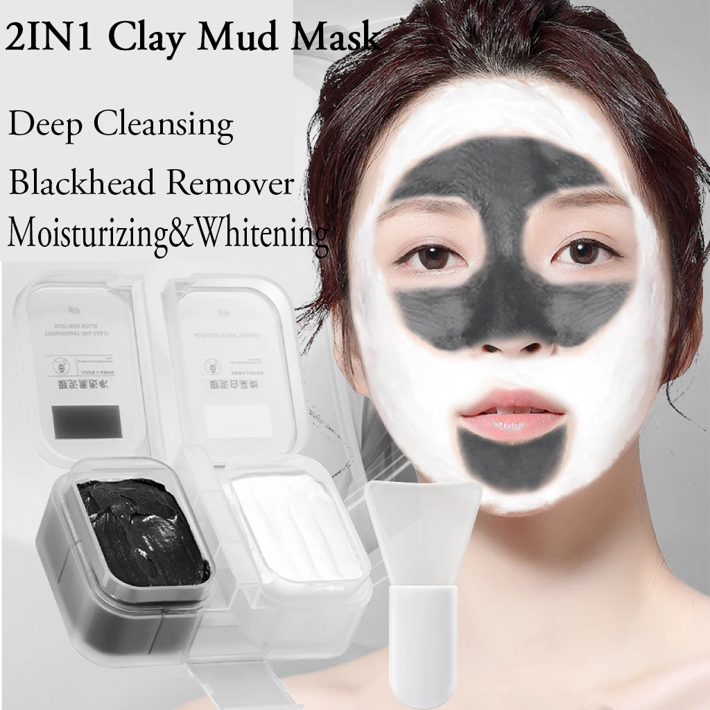 2IN1 Clay Mud Mask for Face White Clay Refreshing Pore Mask, Blackhead Remover for Face Deep Cleansing Hydrating Whitening
2IN1 Clay Mud Mask for Face White Clay Refreshing Pore Mask, Blackhead Remover for Face Deep Cleansing Hydrating Whitening