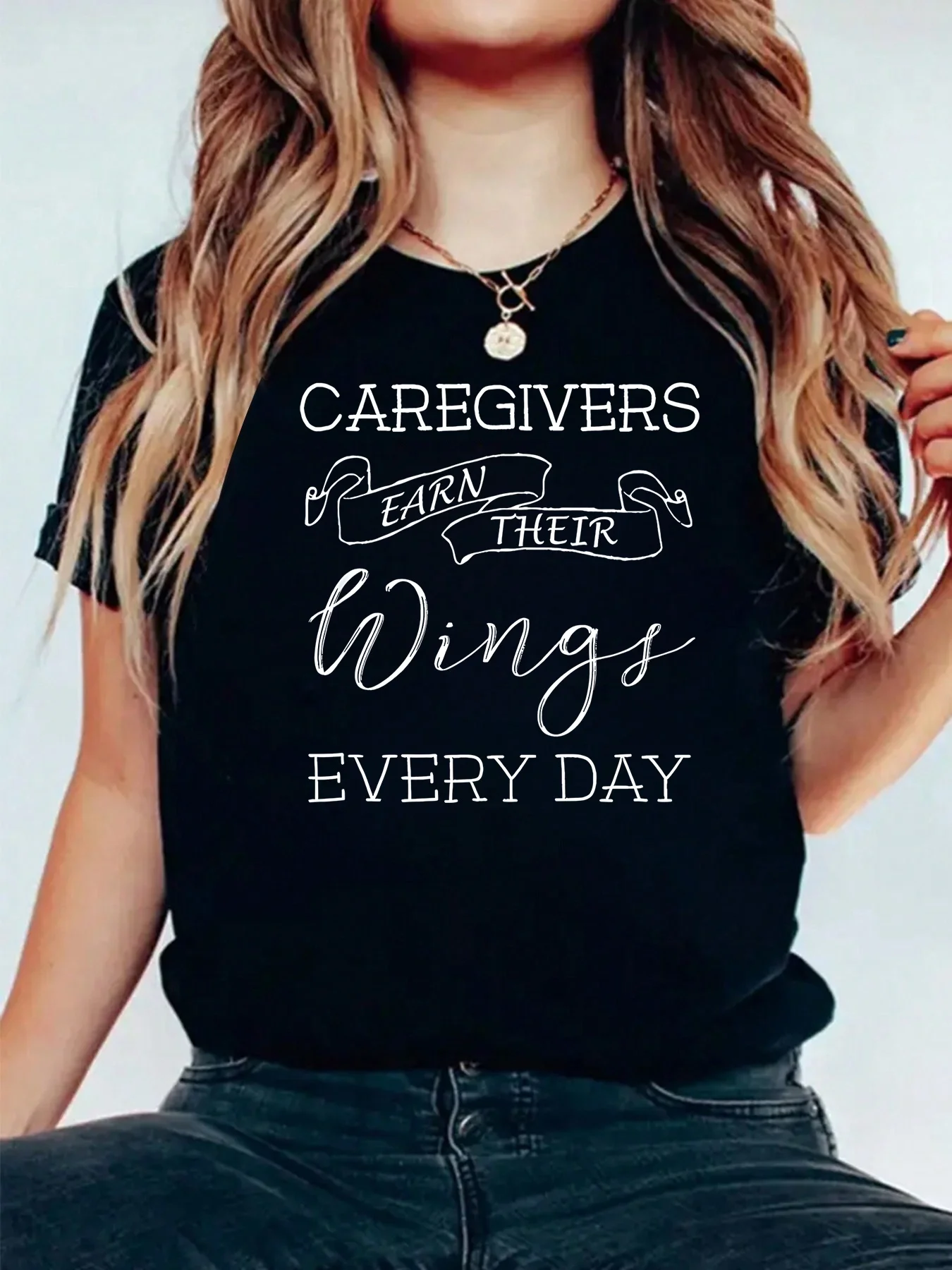 Women'S Caregiver T-Shirt, Suitable For Nurses, Home Caregivers, And Other Family Caregivers-A Comfortable, Breathable, Round-Neck, Loose-Fitting Casual Top With A Caregiver Design, Suitable For Medical Personnel
Women'S Caregiver T-Shirt, Suitable For Nurses, Home Caregivers, And Other Family Caregivers-A Comfortable, Breathable, Round-Neck, Loose-Fitting Casual Top With A Caregiver Design, Suitable For Medical Personnel