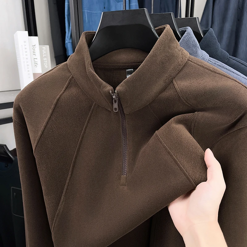 Light Luxury Polo Shirt Long Sleeved Men's Spring and Autumn American Half Zipper High-end T-shirt Casual Jacket
Light Luxury Polo Shirt Long Sleeved Men's Spring and Autumn American Half Zipper High-end T-shirt Casual Jacket