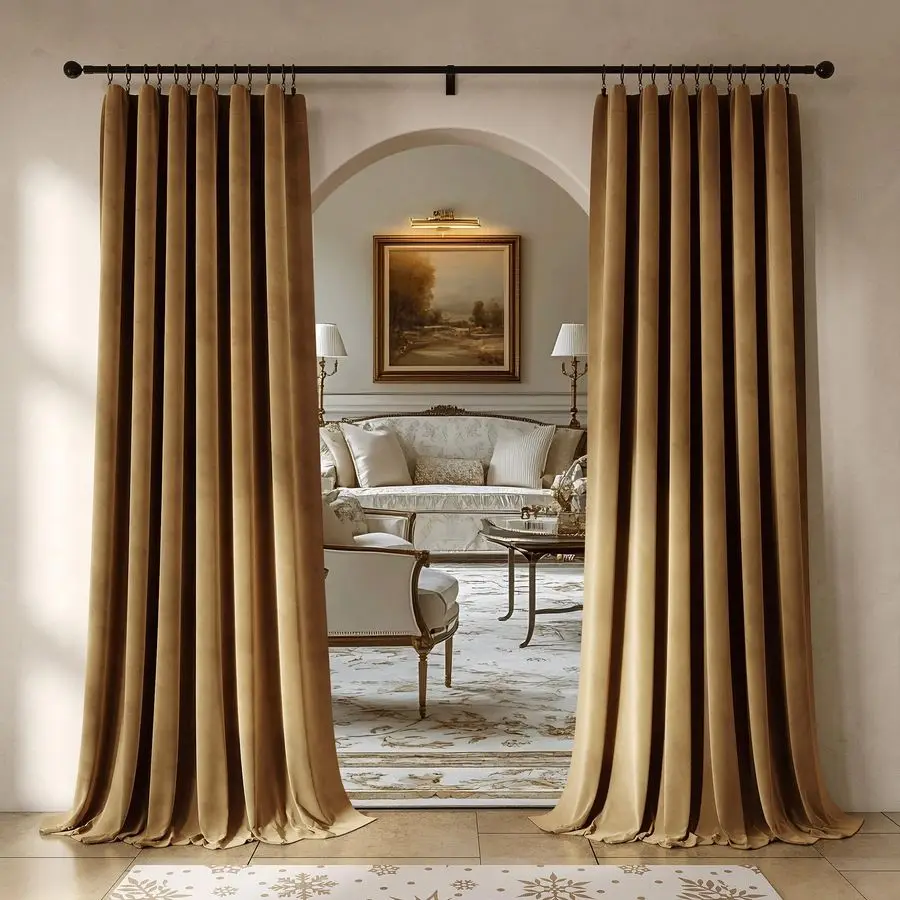 Golden Brown Velvet Curtains 90 Inches Long 2 Panels for Bedroom Living Room Soft Luxury Room Darkening Thermal Insulated Soundp
Golden Brown Velvet Curtains 90 Inches Long 2 Panels for Bedroom Living Room Soft Luxury Room Darkening Thermal Insulated Soundp