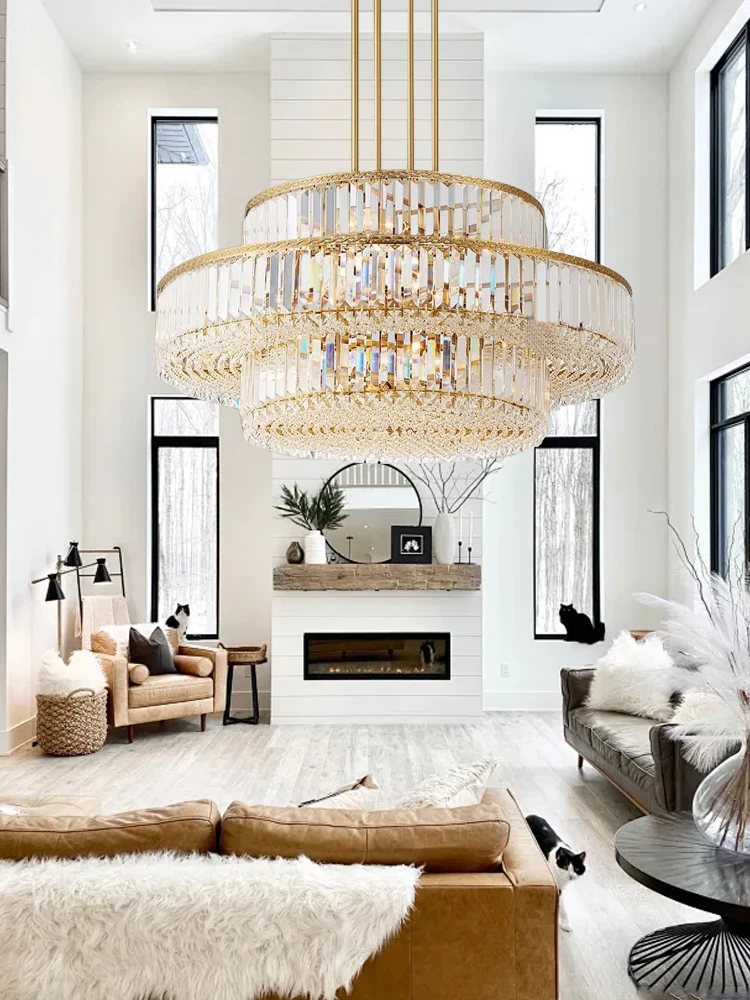 Luxury Gold House Renovated Clear Crystal Chandelier Designer Living Room Dining Table Classic High-end Lights Lampa Vintage
Luxury Gold House Renovated Clear Crystal Chandelier Designer Living Room Dining Table Classic High-end Lights Lampa Vintage