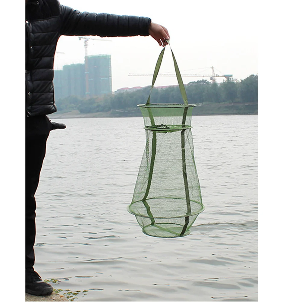 Fishing Net Foldable 3-Layer Round Mesh Shrimp Trap Nylon Drawstring Collapsible Portable Crab Catch Landing Net
Fishing Net Foldable 3-Layer Round Mesh Shrimp Trap Nylon Drawstring Collapsible Portable Crab Catch Landing Net