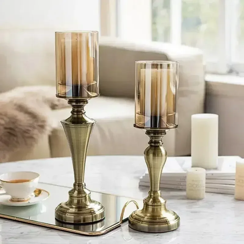 European romantic retro metal candle holders Ornaments creative Home decoration luxurious glass candle holder Wedding Decoration
European romantic retro metal candle holders Ornaments creative Home decoration luxurious glass candle holder Wedding Decoration