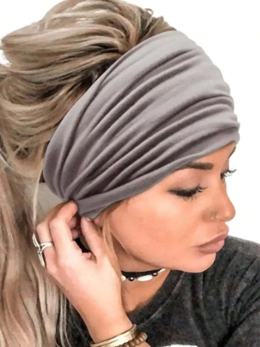 Wide Elastic Headband Solid Color Sport Yoga Sweat Absorbent Hair Wrap Sleep Cap
Wide Elastic Headband Solid Color Sport Yoga Sweat Absorbent Hair Wrap Sleep Cap