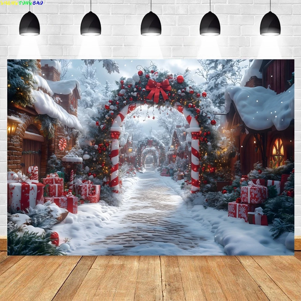 Christmas Candy Arch Photo Backdrop Christmas Outdoor Forest Tree Snow Kids New Year Party Decor Photography Background Props
Christmas Candy Arch Photo Backdrop Christmas Outdoor Forest Tree Snow Kids New Year Party Decor Photography Background Props