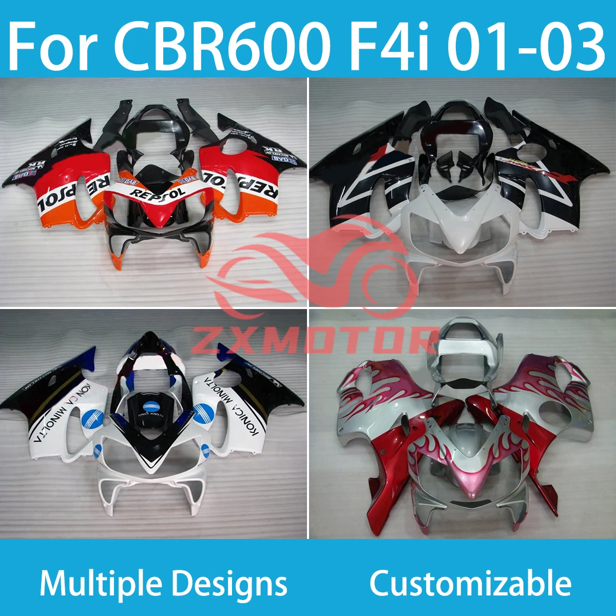 Silver Fairing Kit for Honda CBR 600 F4i 2001-2003 Can be Customized Color Fairings CBR600 F4i 01 02 03
Silver Fairing Kit for Honda CBR 600 F4i 2001-2003 Can be Customized Color Fairings CBR600 F4i 01 02 03
