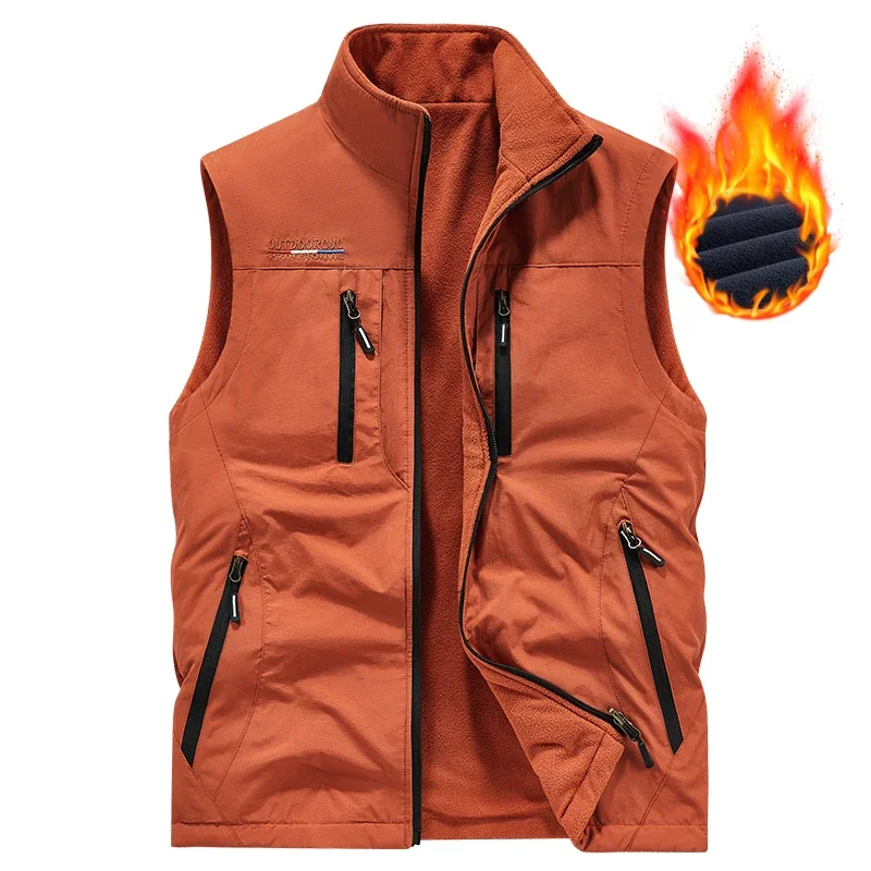 Мужской осенне-зимний уличный удобный флисовый теплый модный жилет для спорта и отдыха, ветрозащитный и морозостойкий теплый жилет
Мужской осенне-зимний уличный удобный флисовый теплый модный жилет для спорта и отдыха, ветрозащитный и морозостойкий теплый жилет