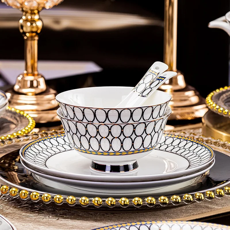 Free Combination Jingdezhen Bone China Dining Set Bowl Plate Chopstis European Sle High End Cerc Tableware Luxury Home...
Free Combination Jingdezhen Bone China Dining Set Bowl Plate Chopstis European Sle High End Cerc Tableware Luxury Home...