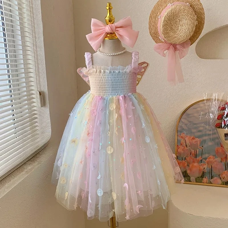 Baby Tank Tops Princess Dress Girls' Summer New Children'S Dream Elf Butterfly Rainbow
Baby Tank Tops Princess Dress Girls' Summer New Children'S Dream Elf Butterfly Rainbow