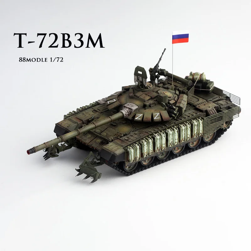 88MODEL 1/72 Scale Russian T-72B3M T72 Tank Resin Model Battle Damage Version Combat Track Type Classics Adult Gift Display
88MODEL 1/72 Scale Russian T-72B3M T72 Tank Resin Model Battle Damage Version Combat Track Type Classics Adult Gift Display