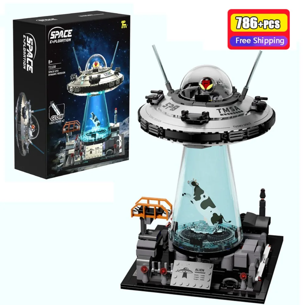 T1130 786PCS Building Blocks City Space Alien Spaceship UFO Model With Light Kits Educational DIY Construction Bricks Toys Kids
T1130 786PCS Building Blocks City Space Alien Spaceship UFO Model With Light Kits Educational DIY Construction Bricks Toys Kids