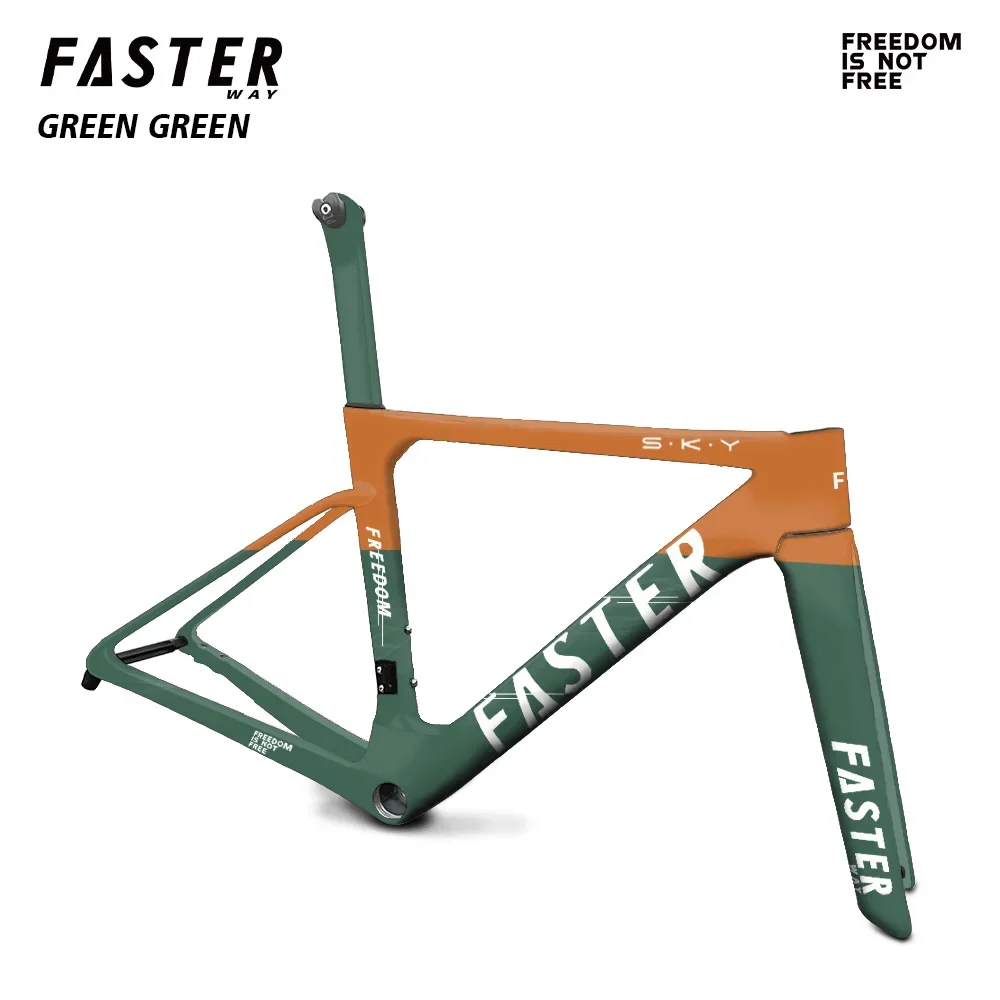 2026 FASTERWAY Freedom Orange Green Frameset Carbon Bike Road Frame and handlebar ud glossy T1000 disc bicycle carbon frameset
2026 FASTERWAY Freedom Orange Green Frameset Carbon Bike Road Frame and handlebar ud glossy T1000 disc bicycle carbon frameset