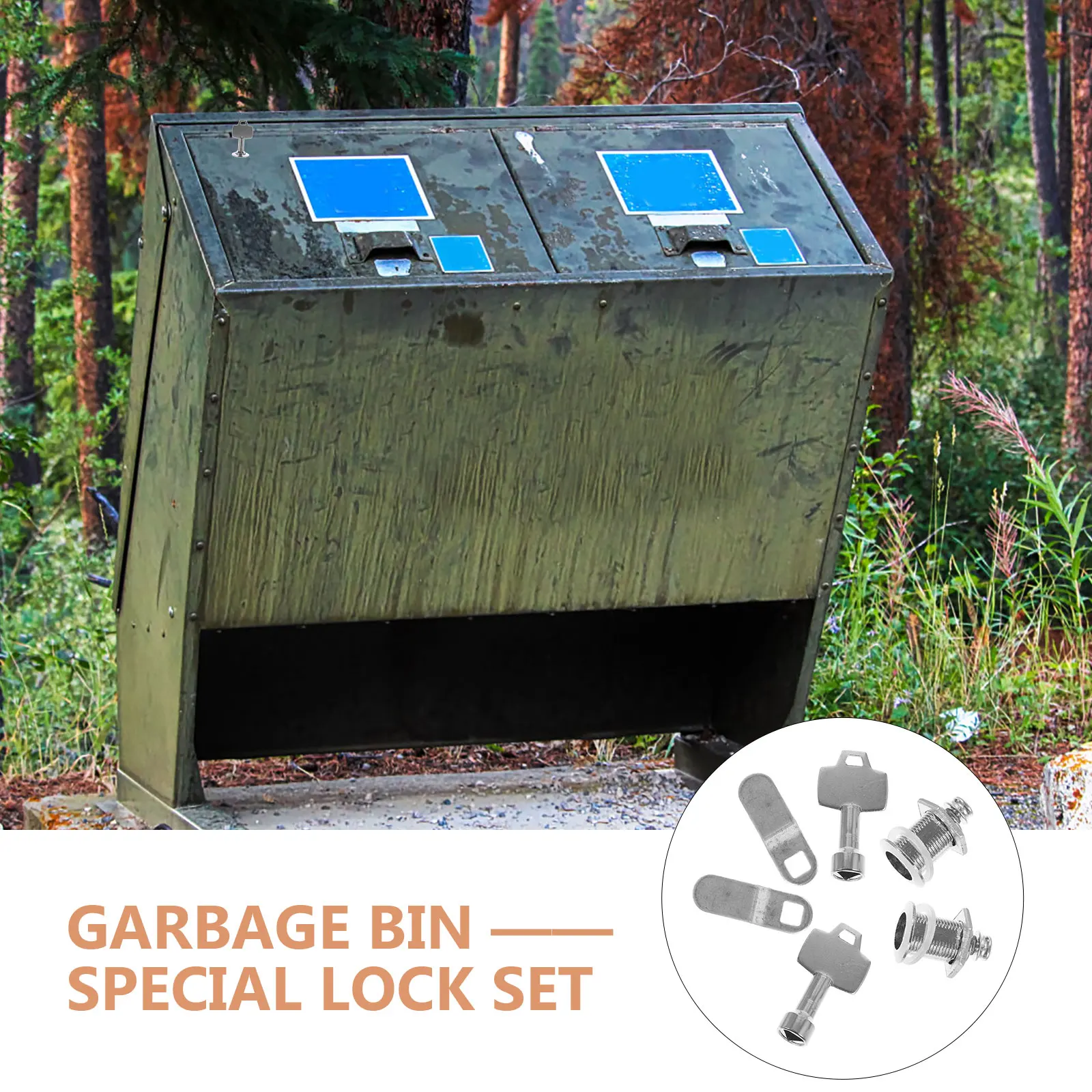 2 Sets Trash Can Lock Bin Locking Special Accessory Triangle Socket Key Zinc Material Water Key Triangular Locks Animals Durable
2 Sets Trash Can Lock Bin Locking Special Accessory Triangle Socket Key Zinc Material Water Key Triangular Locks Animals Durable