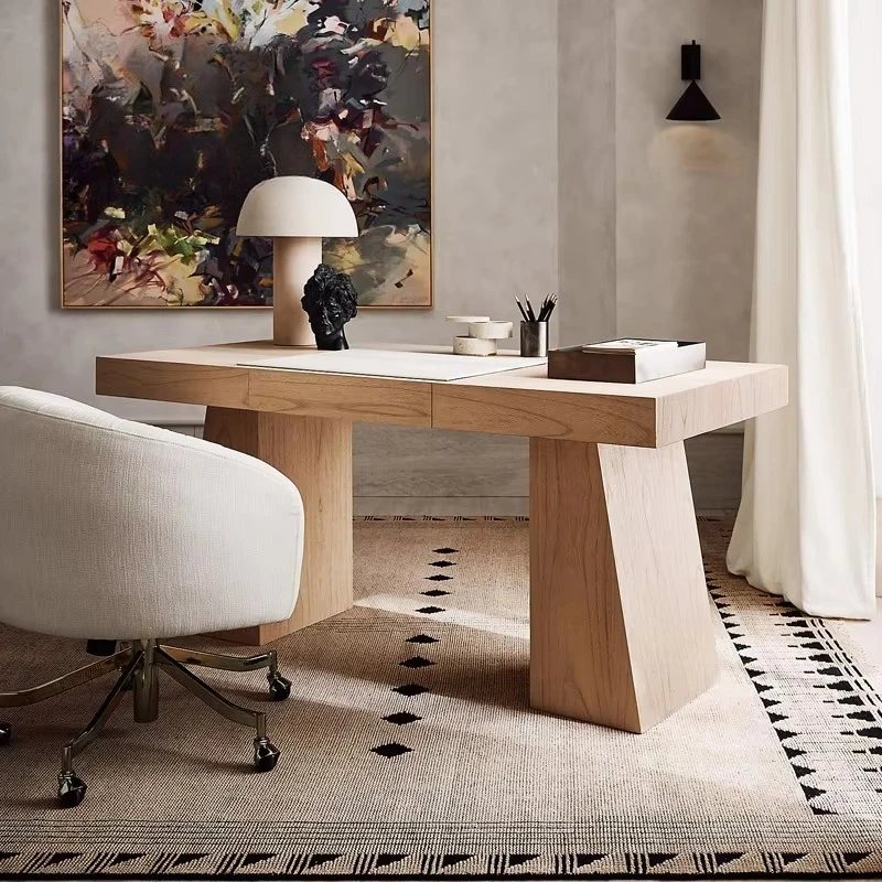 Contemporary Design Study Desk Office Modern Simple Table Boss Computer Writing Games Custom Bleached Oak Desk with Drawers
Contemporary Design Study Desk Office Modern Simple Table Boss Computer Writing Games Custom Bleached Oak Desk with Drawers