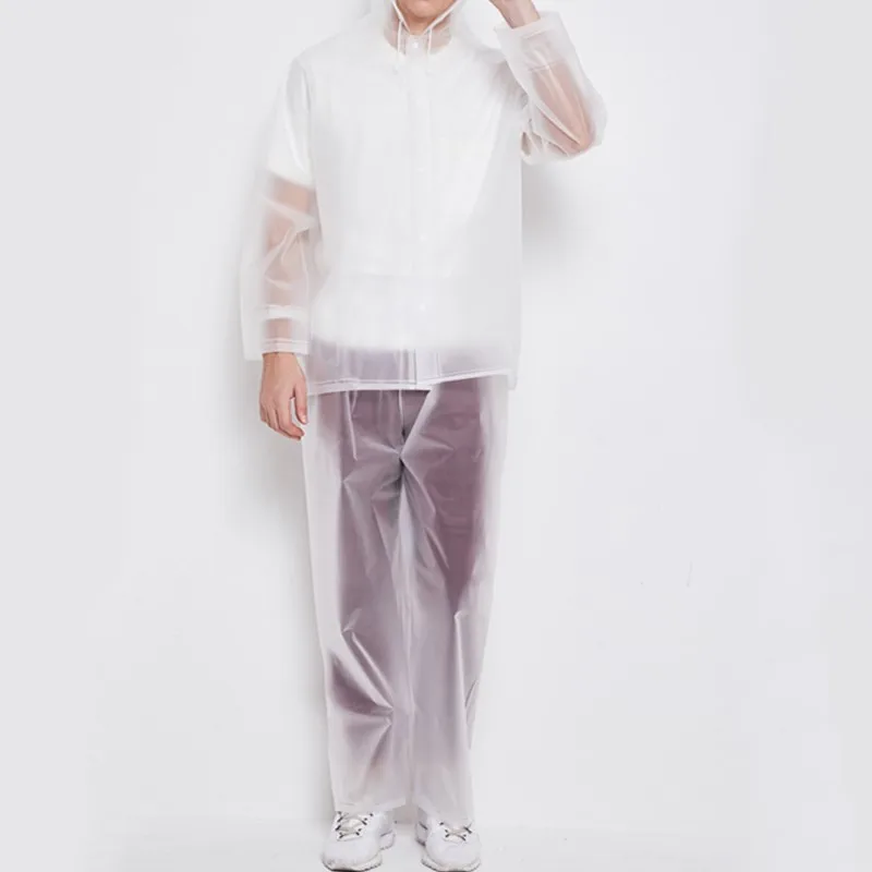 Fashion Transparent Waterproof Adult Plastic Raincoat Women Men Outdoor Stage Performance Jacket Pants Set
Fashion Transparent Waterproof Adult Plastic Raincoat Women Men Outdoor Stage Performance Jacket Pants Set