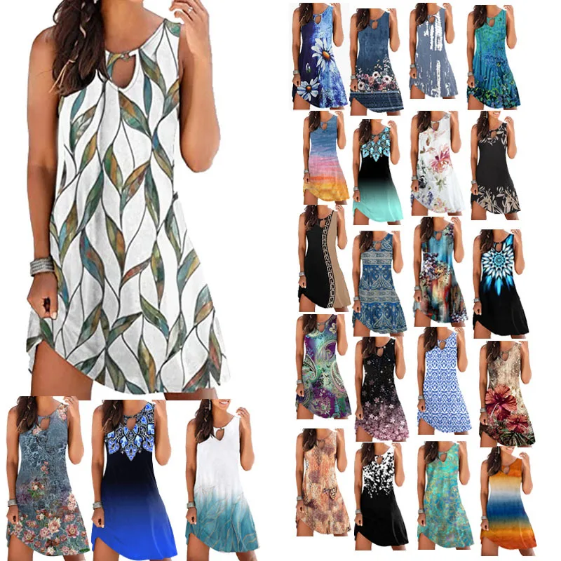 Women's Casual Vest Dress Printed Sleeveless Ladies Cotton Hollow Round Neck Loose Plus Size One-piece Dress 2024 Summer Skirt
Women's Casual Vest Dress Printed Sleeveless Ladies Cotton Hollow Round Neck Loose Plus Size One-piece Dress 2024 Summer Skirt