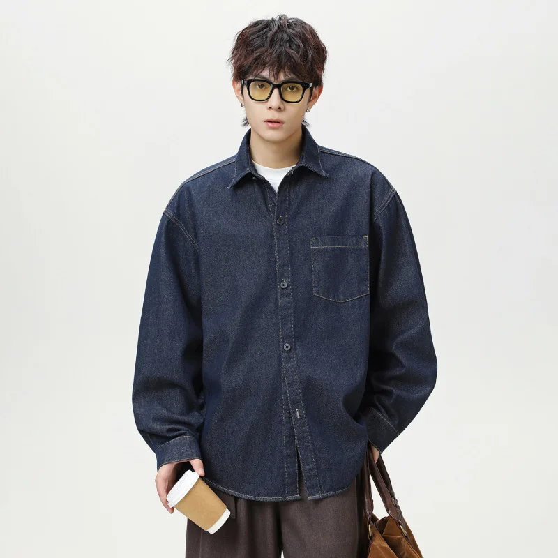 Vintage Long Sleeve Shirt Men 25 Autumn New Japanese Style Loose Trendy Casual Washed Shirt
Vintage Long Sleeve Shirt Men 25 Autumn New Japanese Style Loose Trendy Casual Washed Shirt