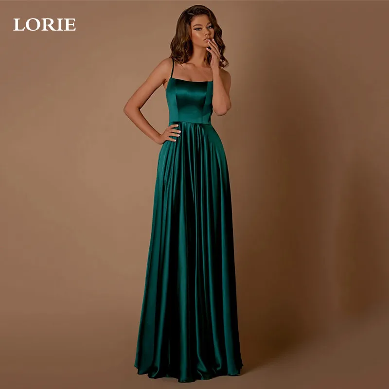 LORIE Hunter Green Evening Dresses A Line Spaghetti Strap Boat Neck Prom Gowns Elegant Pleats Evening Party Dress
LORIE Hunter Green Evening Dresses A Line Spaghetti Strap Boat Neck Prom Gowns Elegant Pleats Evening Party Dress