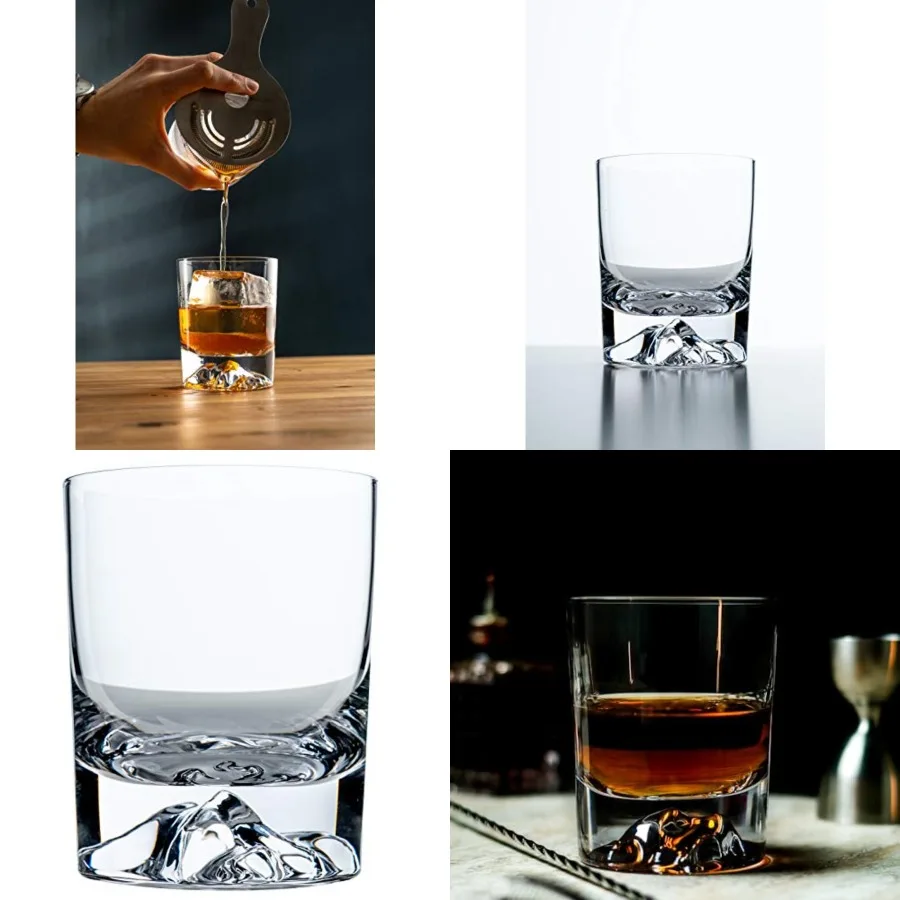 Foundation Crystal Rocks Glasses - 10oz Whiskey Glasses with Mountains Heavy Weighted Base, Mountain Whiskey Glass for Bourbon
Foundation Crystal Rocks Glasses - 10oz Whiskey Glasses with Mountains Heavy Weighted Base, Mountain Whiskey Glass for Bourbon