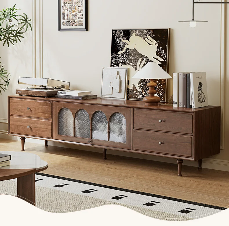 #Black Walnut Living Room TV Cabinet Customizable Size Solid Wood Minimalist Space Saving Handmade Multifunction Drawer & Locker
#Black Walnut Living Room TV Cabinet Customizable Size Solid Wood Minimalist Space Saving Handmade Multifunction Drawer & Locker