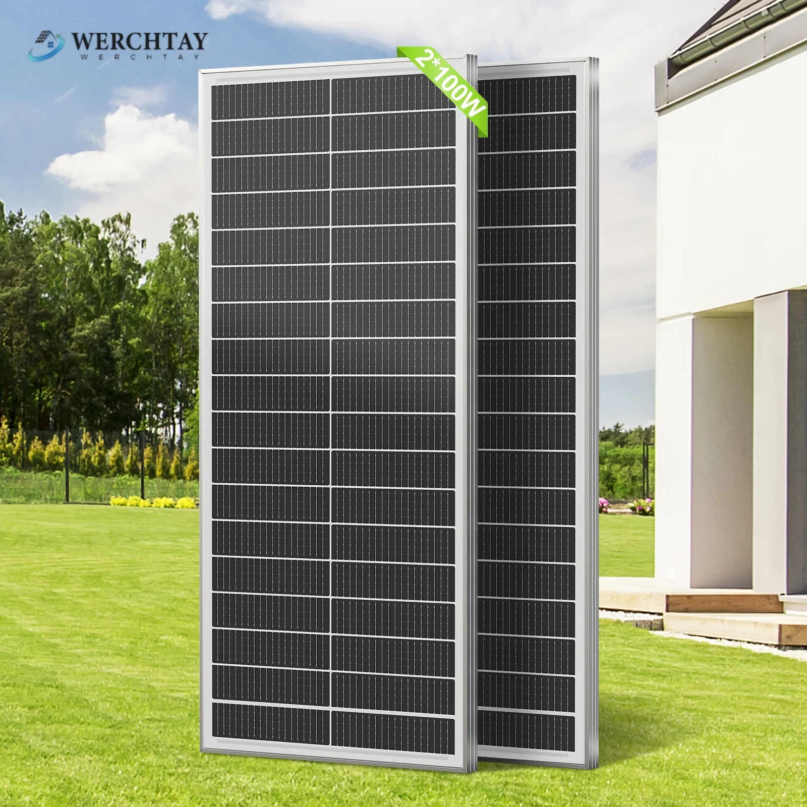 WERCHTAY 200W Solar Panels, 2pcs 100W 18BB Solar Panels, 12V Monocrystalline High-efficiency Conversion Solar Panels, Off-grid Photovoltaic Power Supply, Suitable For Cars, RVs, Home Batteries, Outdoor Camping, Boating, Sheds, And Farms
WERCHTAY 200W Solar Panels, 2pcs 100W 18BB Solar Panels, 12V Monocrystalline High-efficiency Conversion Solar Panels, Off-grid Photovoltaic Power Supply, Suitable For Cars, RVs, Home Batteries, Outdoor Camping, Boating, Sheds, And Farms