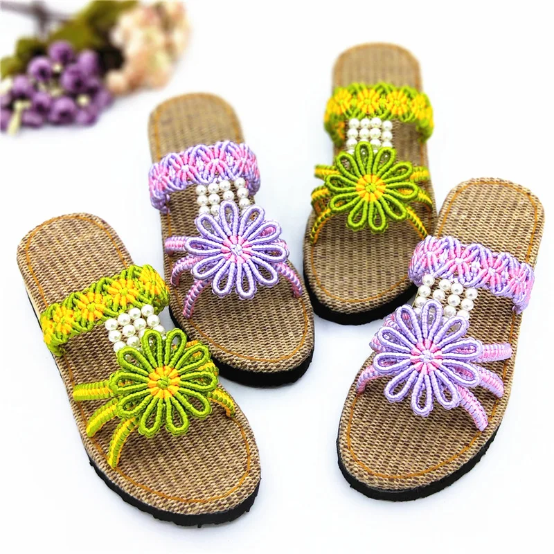 Wholesale summer women's slippers, sloping heels, indoor and outdoor home handmade crochet and knotted materials
Wholesale summer women's slippers, sloping heels, indoor and outdoor home handmade crochet and knotted materials