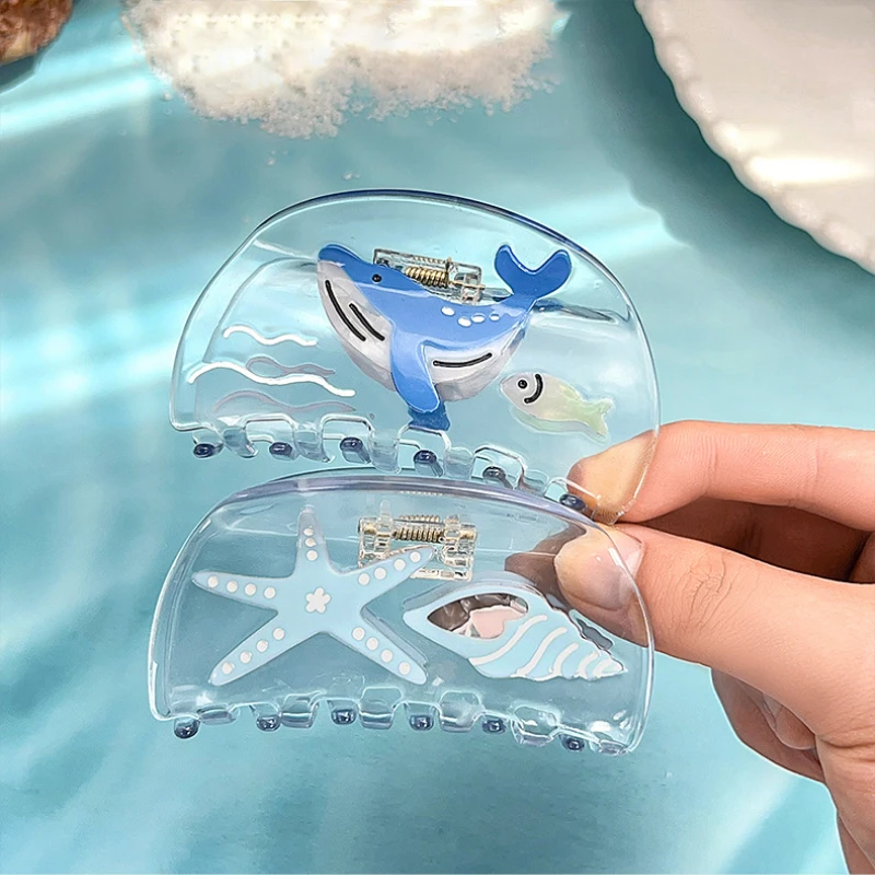 DS NEW Summer Ocean Series Hair Claw 8.8CM Whale Starfish Acetate Claw Clips Trendy Hair Clips Hair Accessories for Women Girls
DS NEW Summer Ocean Series Hair Claw 8.8CM Whale Starfish Acetate Claw Clips Trendy Hair Clips Hair Accessories for Women Girls