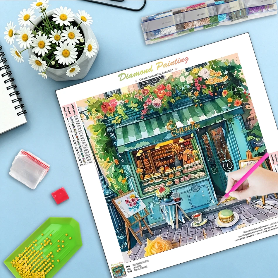 GATYZTORY Dessert Shop Diamond Painting Kits Living Room Decoration Diamond Art Embroidery Scenery Full Round/Square Diamond Art
GATYZTORY Dessert Shop Diamond Painting Kits Living Room Decoration Diamond Art Embroidery Scenery Full Round/Square Diamond Art