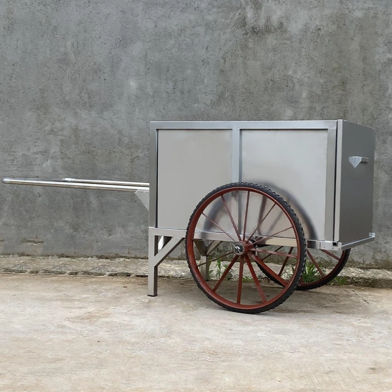 Stainless steel covered sanitation trolley Municipal street sanitation cleaner Human hand push garbage truck
Stainless steel covered sanitation trolley Municipal street sanitation cleaner Human hand push garbage truck