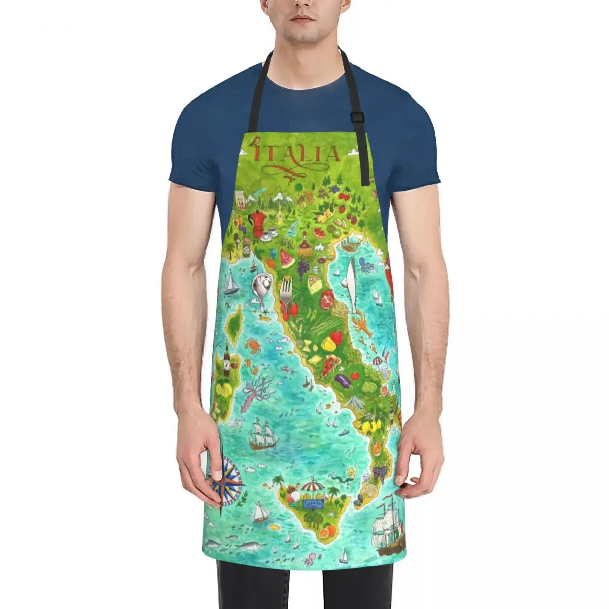 Map Italian food Apron esthetician custom women's kitchen For Kitchen Women Apron
Map Italian food Apron esthetician custom women's kitchen For Kitchen Women Apron