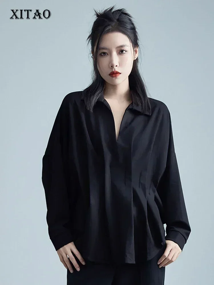 XITAO Black Women Blouse Casual Bat Wing Sleeve V-neck Loose Shirt Initial Spring Fashion New Simplicity Pullover Top ZZ0308
XITAO Black Women Blouse Casual Bat Wing Sleeve V-neck Loose Shirt Initial Spring Fashion New Simplicity Pullover Top ZZ0308