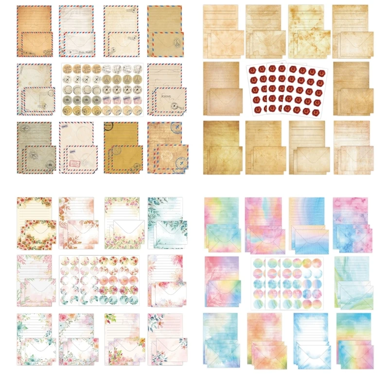 Vintage Paper Stationery Set 50 Letter Paper Lined Sheets 50 Matching Envelopes 60 Sealing Label Sticker for Wedding
Vintage Paper Stationery Set 50 Letter Paper Lined Sheets 50 Matching Envelopes 60 Sealing Label Sticker for Wedding