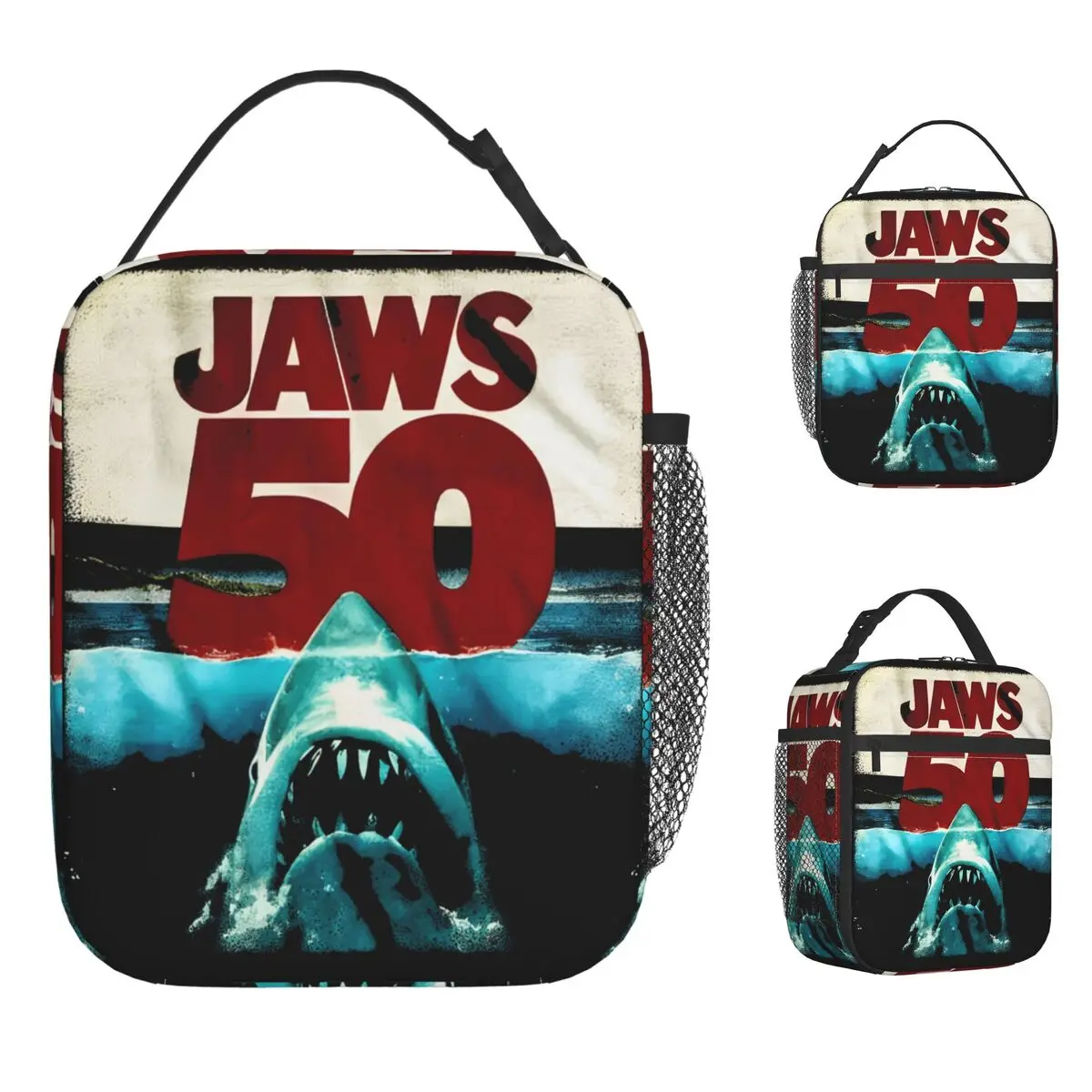 Сумка для обеда с логотипом Jaws, посвященная 50-летию, забавная коробка для завтрака, офисная портативная термосумка для обеда для женщин, водонепроницаемая сумка-холодильник на заказ
Сумка для обеда с логотипом Jaws, посвященная 50-летию, забавная коробка для завтрака, офисная портативная термосумка для обеда для женщин, водонепроницаемая сумка-холодильник на заказ