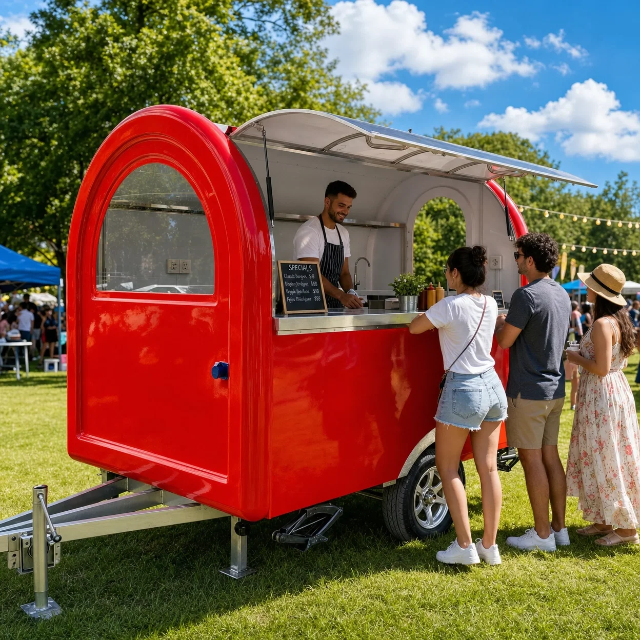 Attractive Yellow Round Mobile Coffee Cart Streamlined Food Trailer Towable Concession For Espresso Sales
Attractive Yellow Round Mobile Coffee Cart Streamlined Food Trailer Towable Concession For Espresso Sales