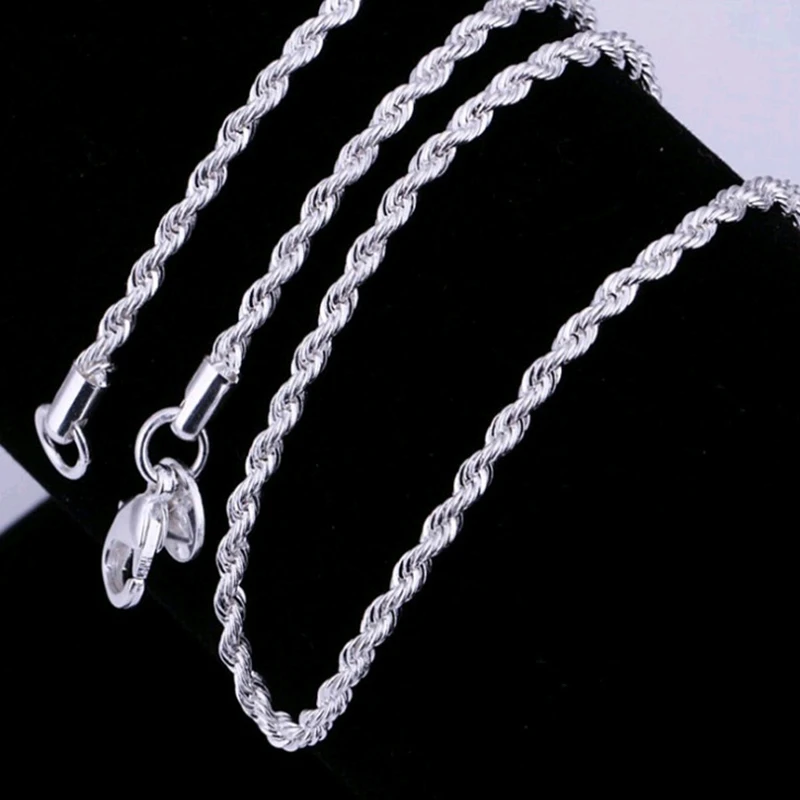 High Quality Women Chain Male Twisted Rope Necklace Bracelets Fashion Silver Jewelry Set
High Quality Women Chain Male Twisted Rope Necklace Bracelets Fashion Silver Jewelry Set