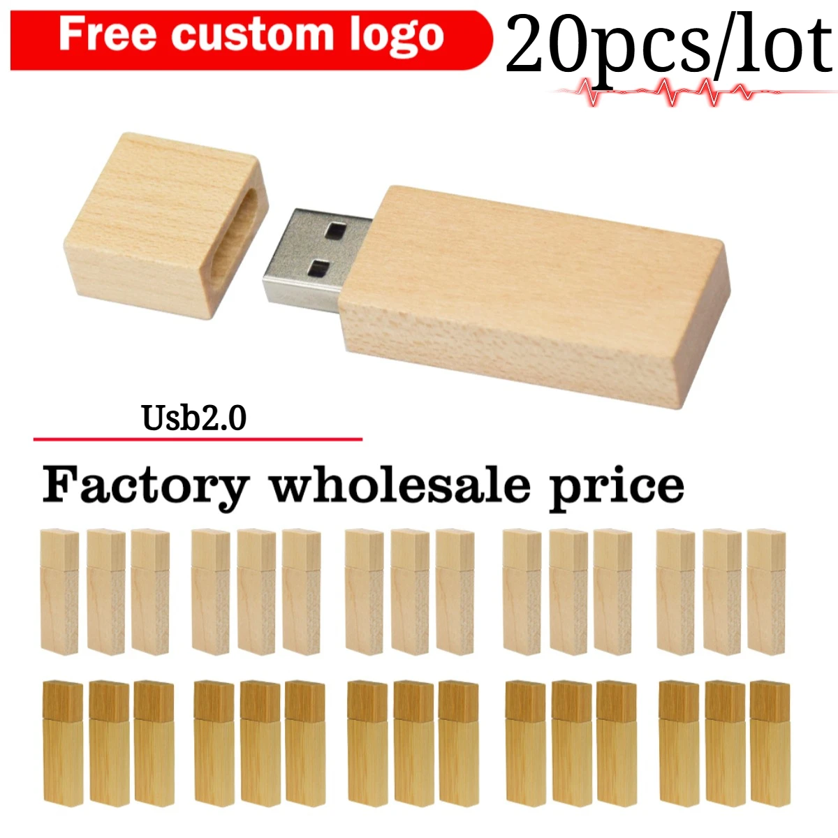 20 шт. USB-флешки USB2.0 с логотипом заказчика, деревянные, в коробке, из кленового дерева, 4 ГБ, 16 ГБ, 32 ГБ, 64 ГБ, U-диск, флеш-накопитель, внешнее хранилище
20 шт. USB-флешки USB2.0 с логотипом заказчика, деревянные, в коробке, из кленового дерева, 4 ГБ, 16 ГБ, 32 ГБ, 64 ГБ, U-диск, флеш-накопитель, внешнее хранилище