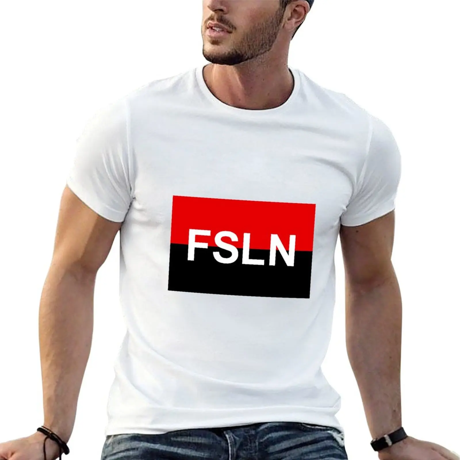 Flag of the FSLN T-Shirt printed t shirts for man man t shirts for men man graphic t shirt T-shirt
Flag of the FSLN T-Shirt printed t shirts for man man t shirts for men man graphic t shirt T-shirt