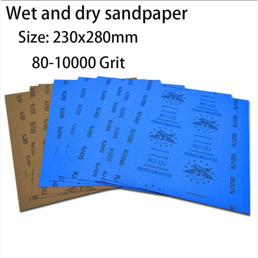 2-10Pcs Polishing Sandpaper 80-10000 Grit Wet & Dry Abrasive Polishing Tool Paper Sheets Surface Finishing Made 230x280mm
2-10Pcs Polishing Sandpaper 80-10000 Grit Wet & Dry Abrasive Polishing Tool Paper Sheets Surface Finishing Made 230x280mm