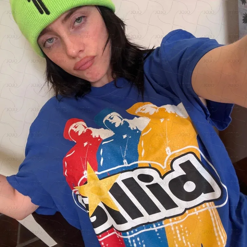 Billie Eilish Hit Me Hard and Soft Same Style 3D Print T-shirts Men Women Fashion Pop Music Oversized Hiphop T-shirt BLUE Top
Billie Eilish Hit Me Hard and Soft Same Style 3D Print T-shirts Men Women Fashion Pop Music Oversized Hiphop T-shirt BLUE Top