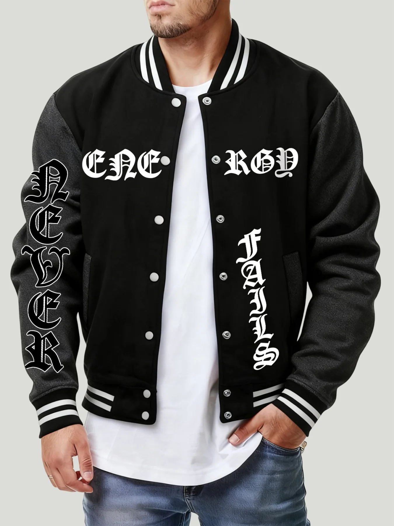 Never Fails Art Letter Prints Male Baseball Jersey Hip Hop Fleece Streetwear Autumn Casual Clothes Men Fashion Jackets Coat
Never Fails Art Letter Prints Male Baseball Jersey Hip Hop Fleece Streetwear Autumn Casual Clothes Men Fashion Jackets Coat